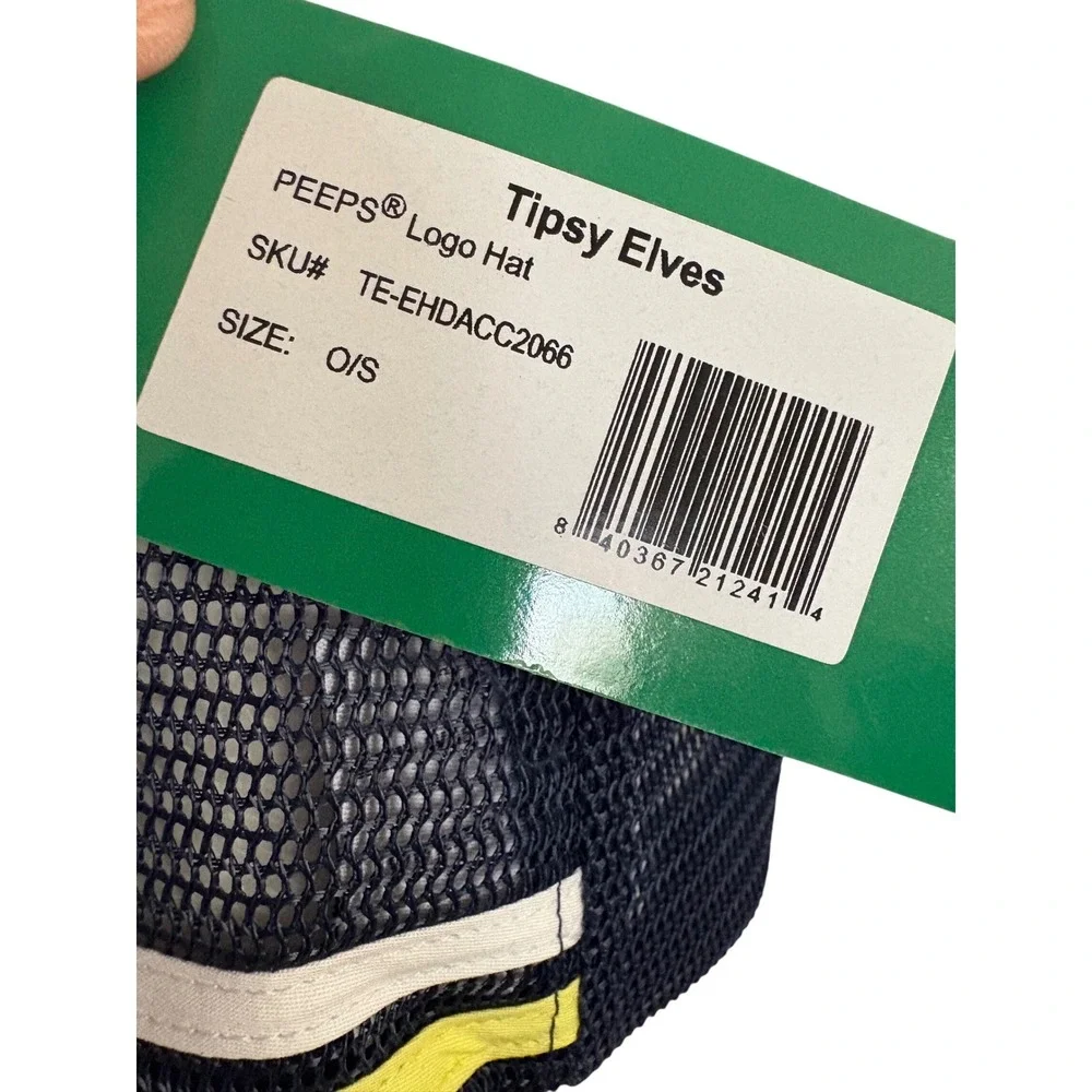 Tipsy‎ Elves PEEPS Brand Trucker Hat Navy White Mesh Snapback Cap